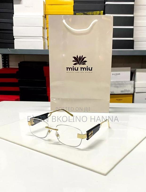 Clear Miumiu Sunglass Unisex - thumbnail 3