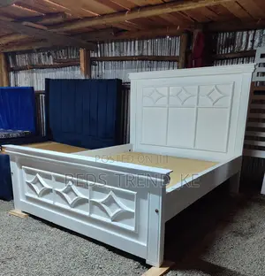 5 by 6 Ft Sturdy White Bed