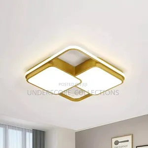 Gold Box Shape Bulbs Ceiling Lights