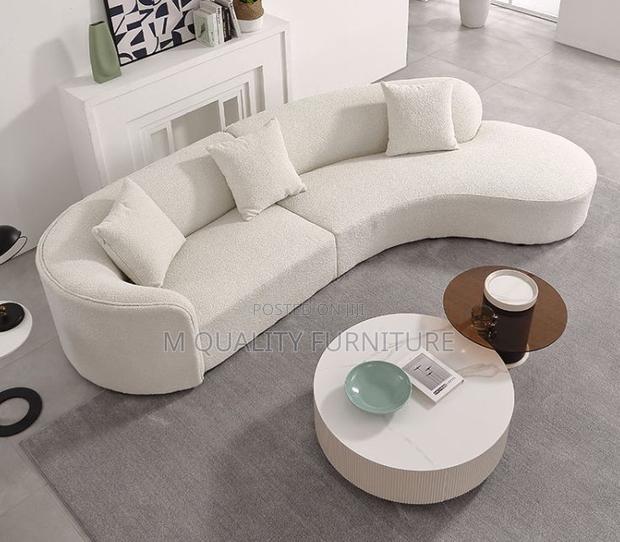 White 3 Seater C Shaped - main view