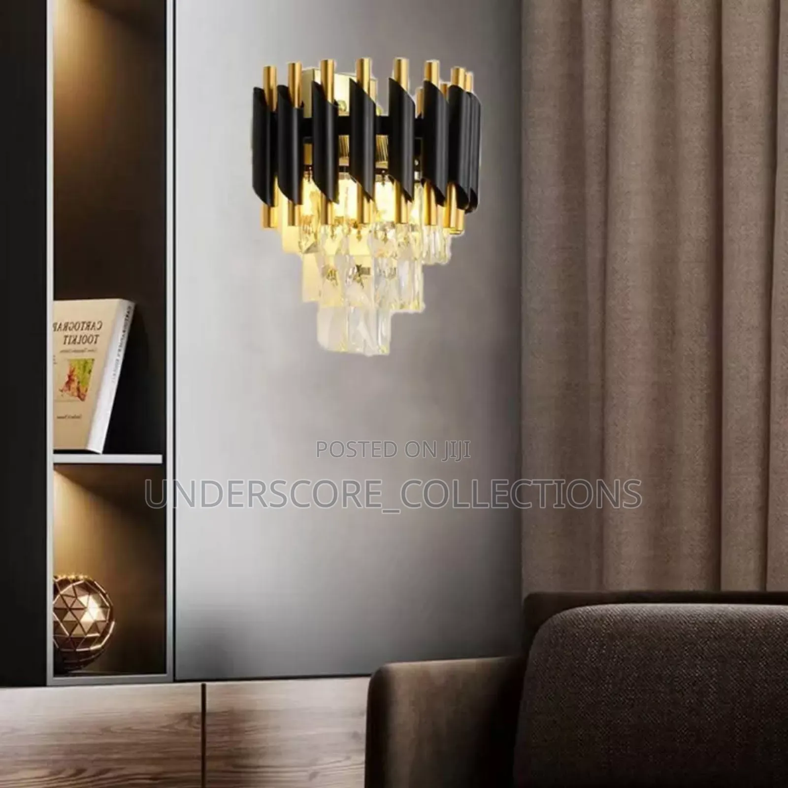 Straw Shaped Black and Gold Pendant Lights
