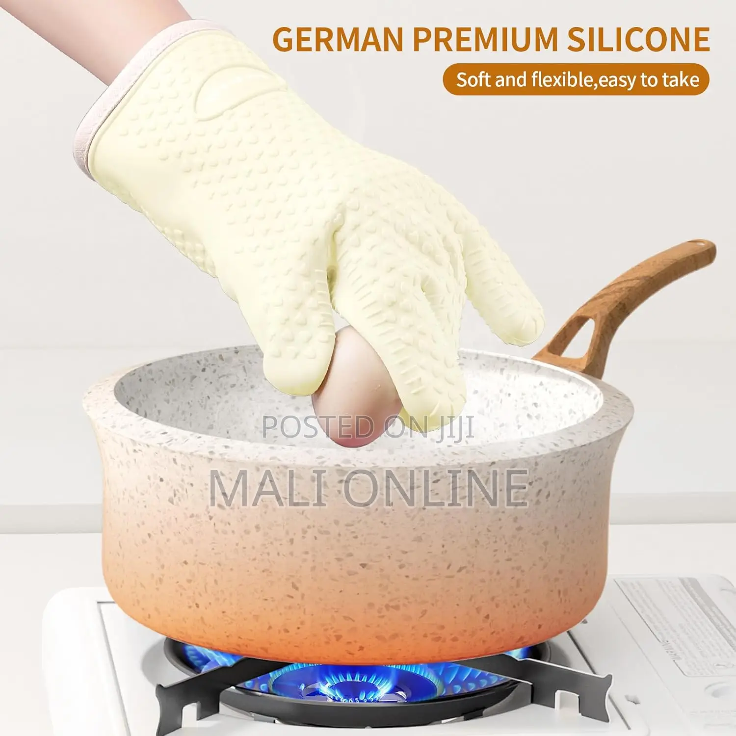 Heat-resistant Silicone Oven Glove Waterproof Anti-slip