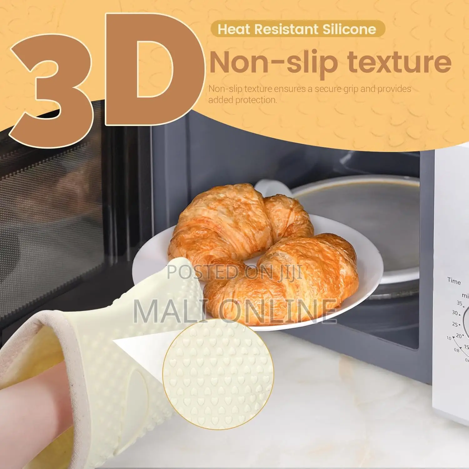 Heat-resistant Silicone Oven Glove Waterproof Anti-slip