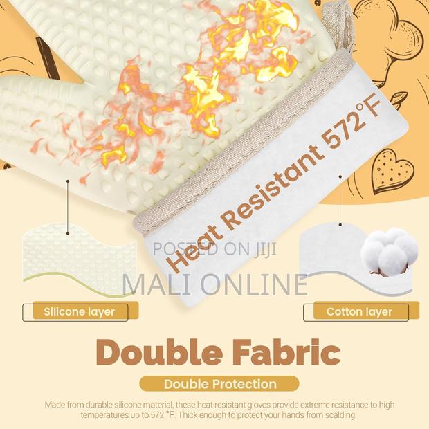 Heat-resistant Silicone Oven Glove Waterproof Anti-slip - thumbnail 6