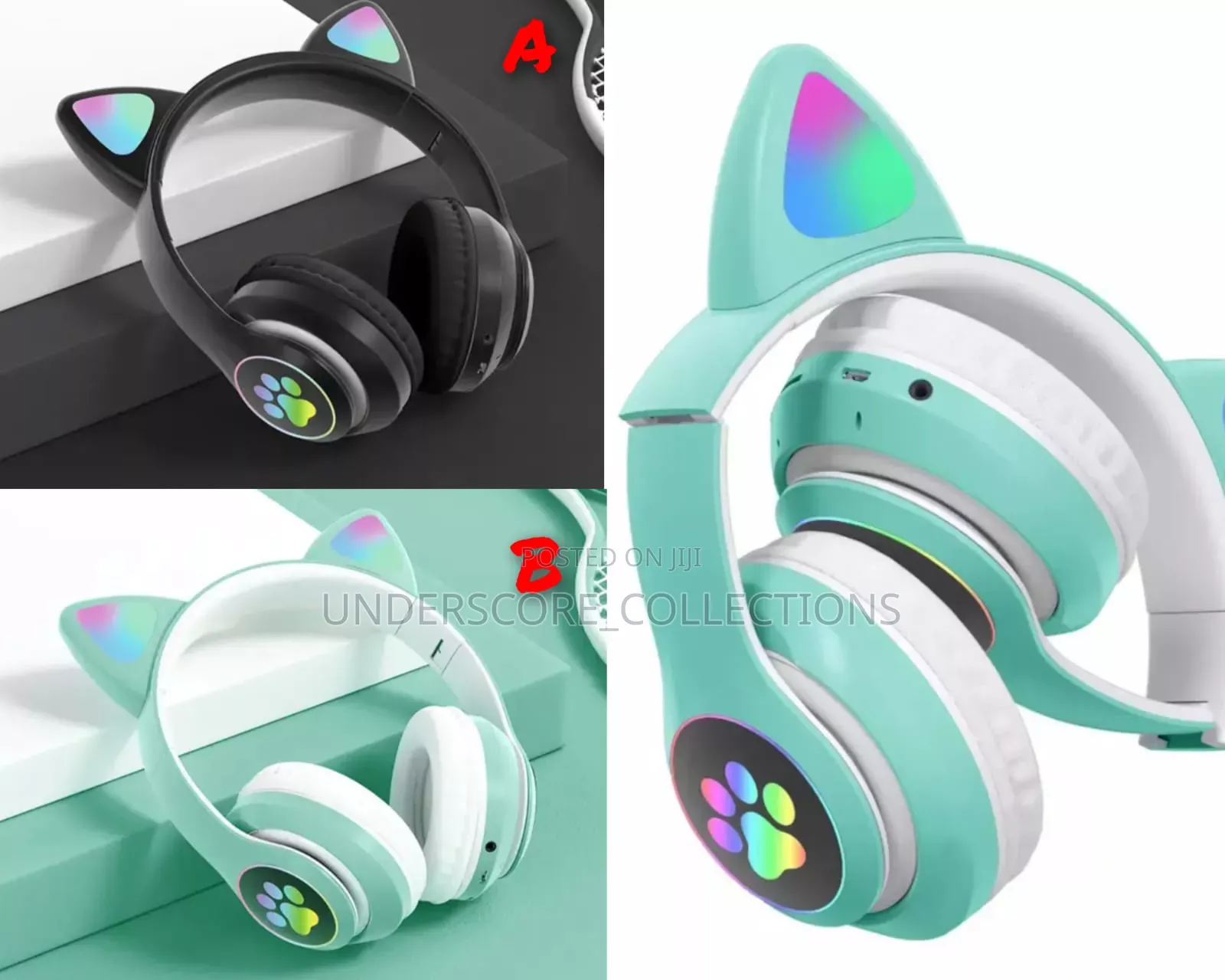 Black and Green Headset