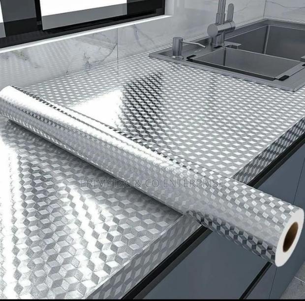 Silver Aluminum Foil /Kitchen Table Top Liner - main view