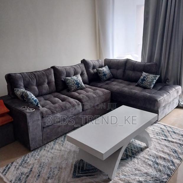 Dark Grey 6 Seater L Seat.
