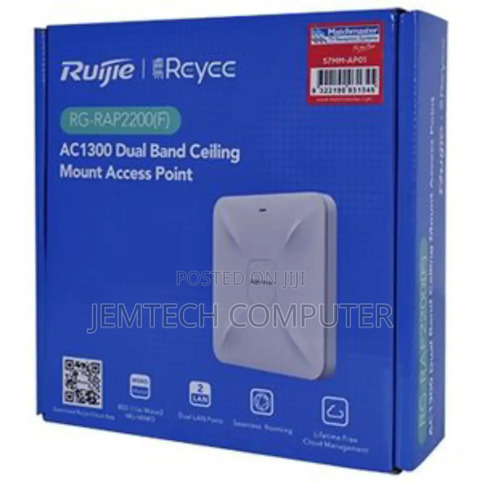 Ruijie Rg-Rap2200(E)
Ac1300 Omni Directional Access Point