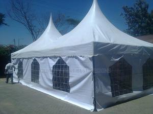 Double Peak Glossy White Tent - main view