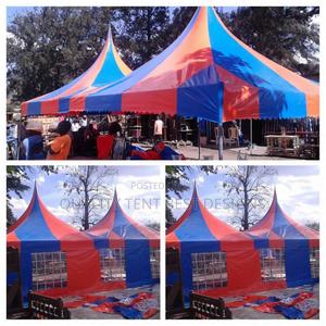 100 Seats Blue Orange Tent - main view
