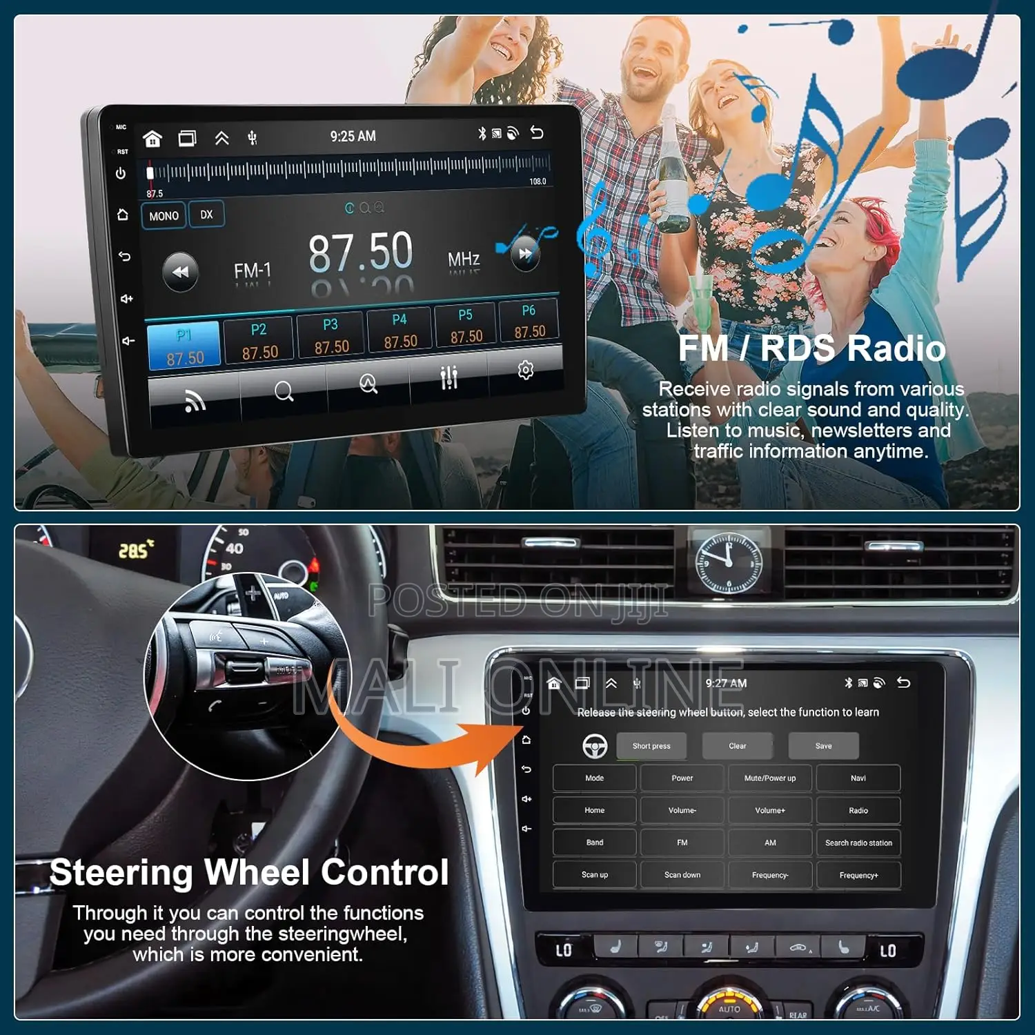 9-inch Android Car Stereo Double Din Radio 4gb+64gb