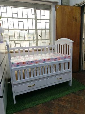 Strong Wooden Baby Cot With Mattress - thumbnail 2