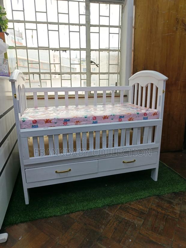 Single Baby Cot With Mattress - main view