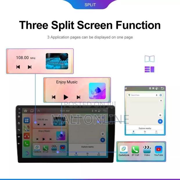 10-inch Android 13 Car Stereo 4+64gb Double Din Touchscreen - thumbnail 3
