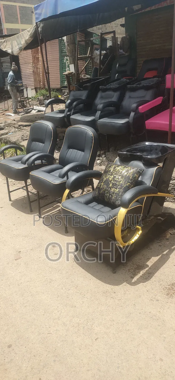 Salon Styling Seats+Sink
