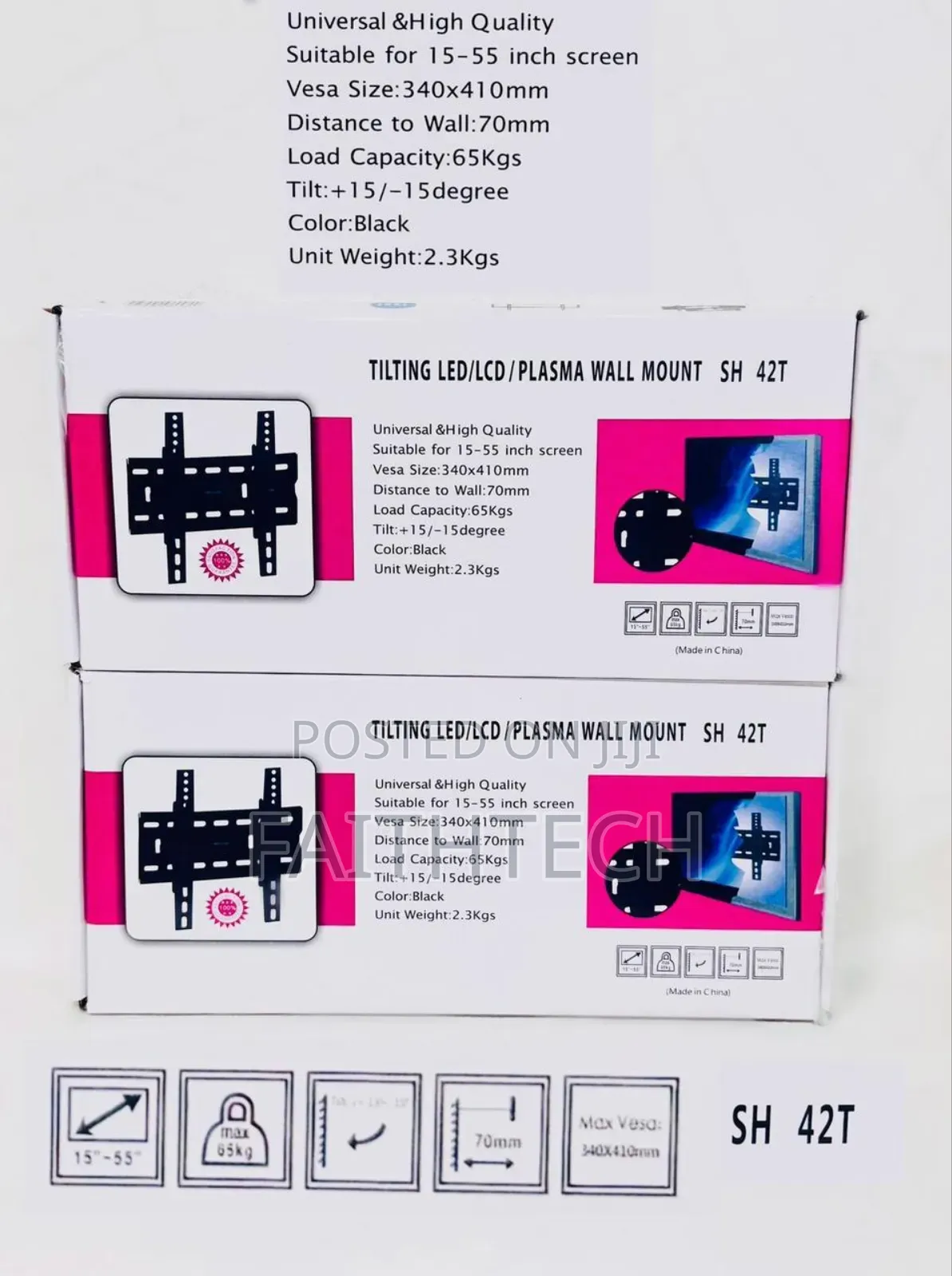 Tilting Led/LCD/ Plasma Wall Mount 
15_55 Inch