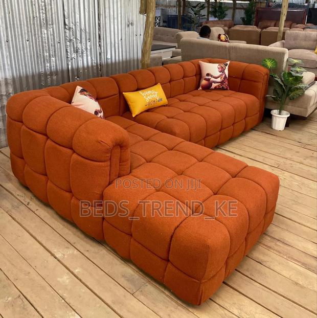 Orange 6 Seater Bubble L Seat - main view