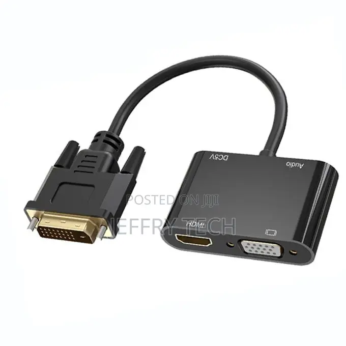 Active Dvi to Hdmi-Compatible Vga Av Splitter Cable 1080p 2-