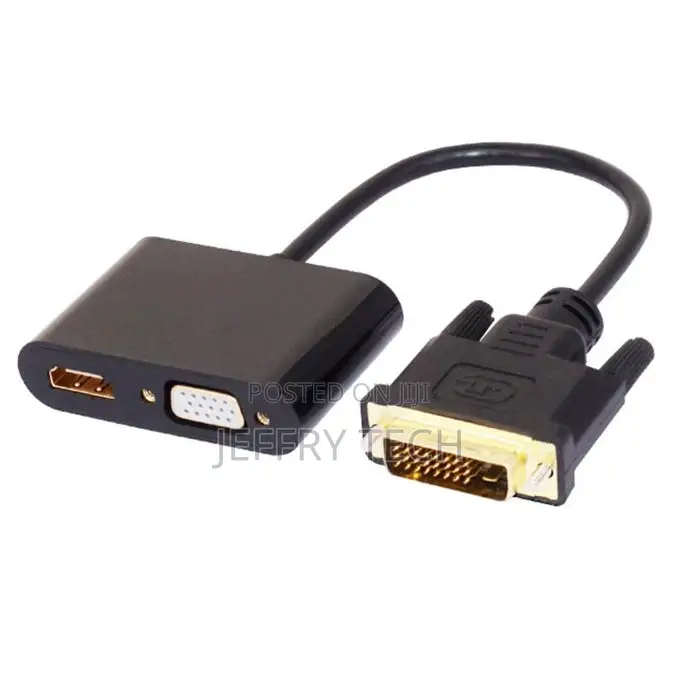 Active Dvi to Hdmi-Compatible Vga Av Splitter Cable 1080p 2-