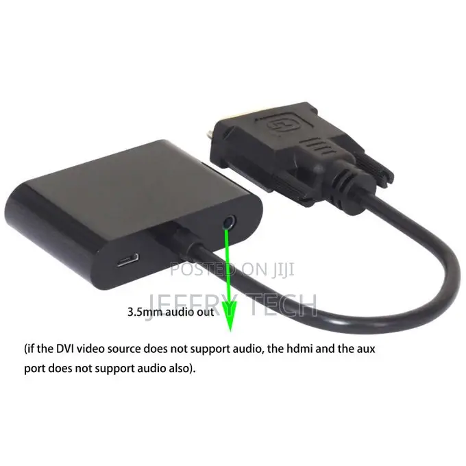 Active Dvi to Hdmi-Compatible Vga Av Splitter Cable 1080p 2-