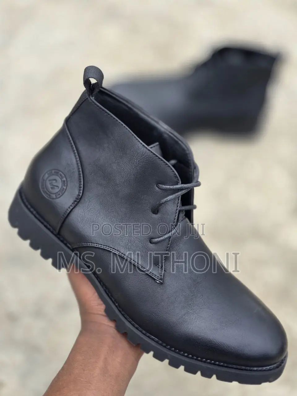 Black Leather Boot Casual Official Wear Sizes: 40-45