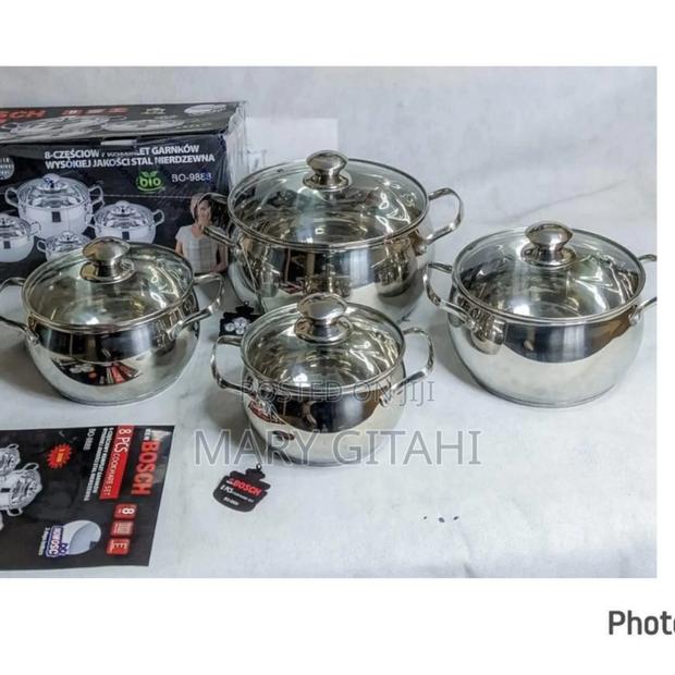 Bosch High Quality Stainless Steel 8pcs Cookware Set*