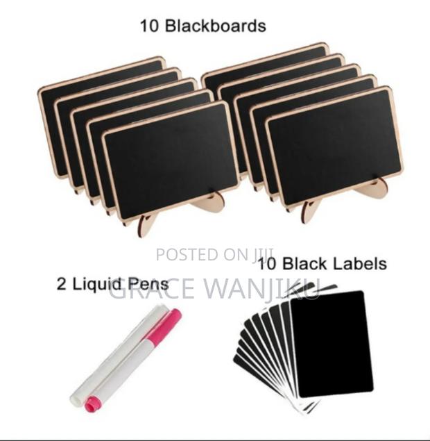Food Label Black Bamboo Board