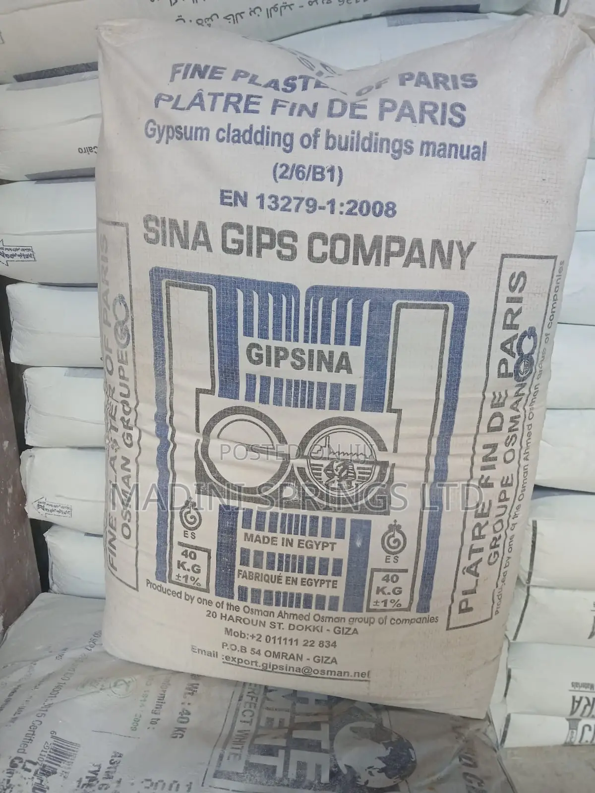 Plaster of Paris, 40kgs (For Coating and Decorating)