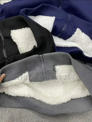 Quality Casual Fur Made Zipper Plain Hoodies Sweater