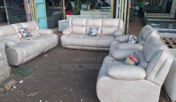 White 7 Seater Semi Recliner Sofa Set 3-2-1-1