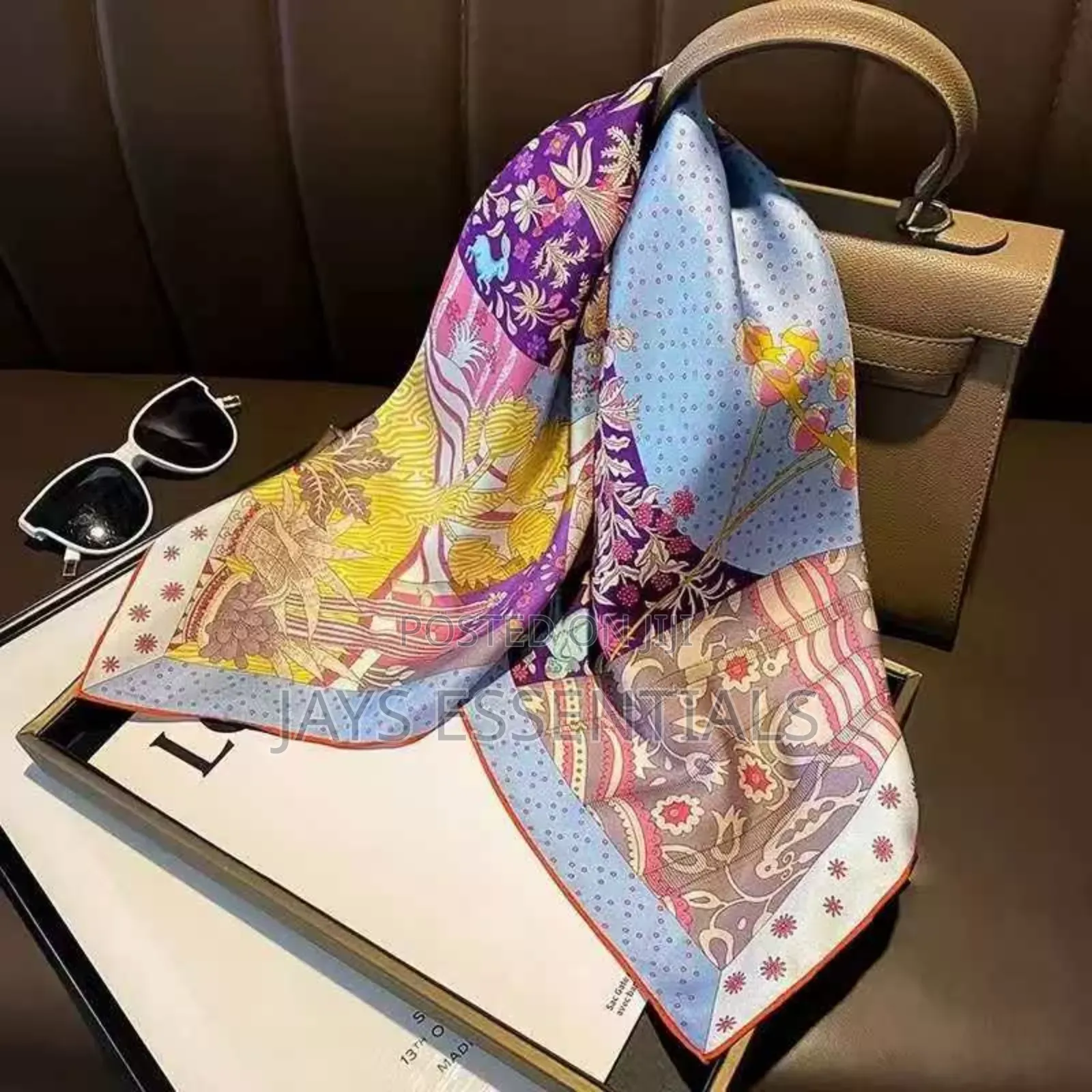 Multipurpose Square Silk Scarfs