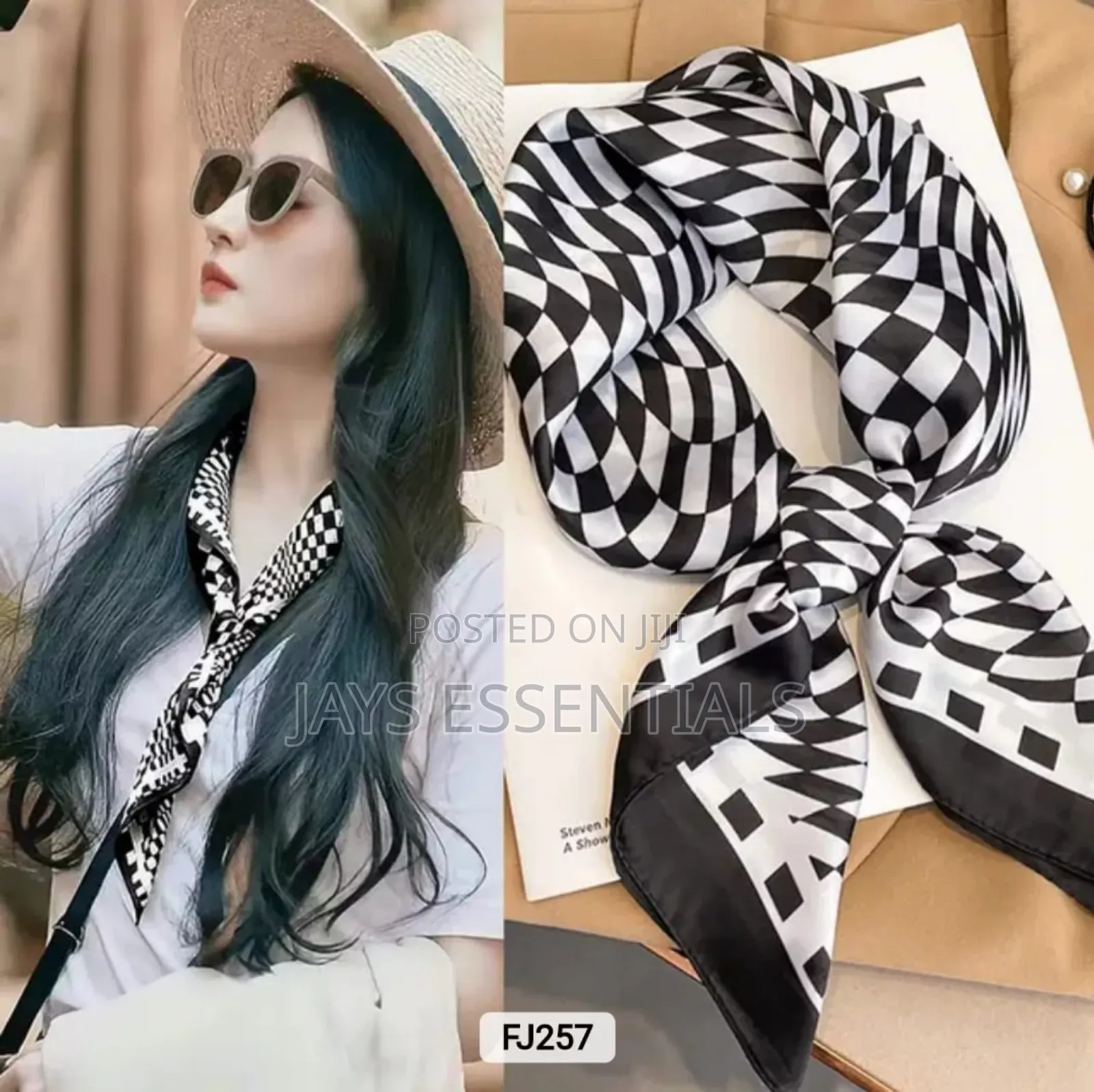 Multipurpose Square Silk Scarfs