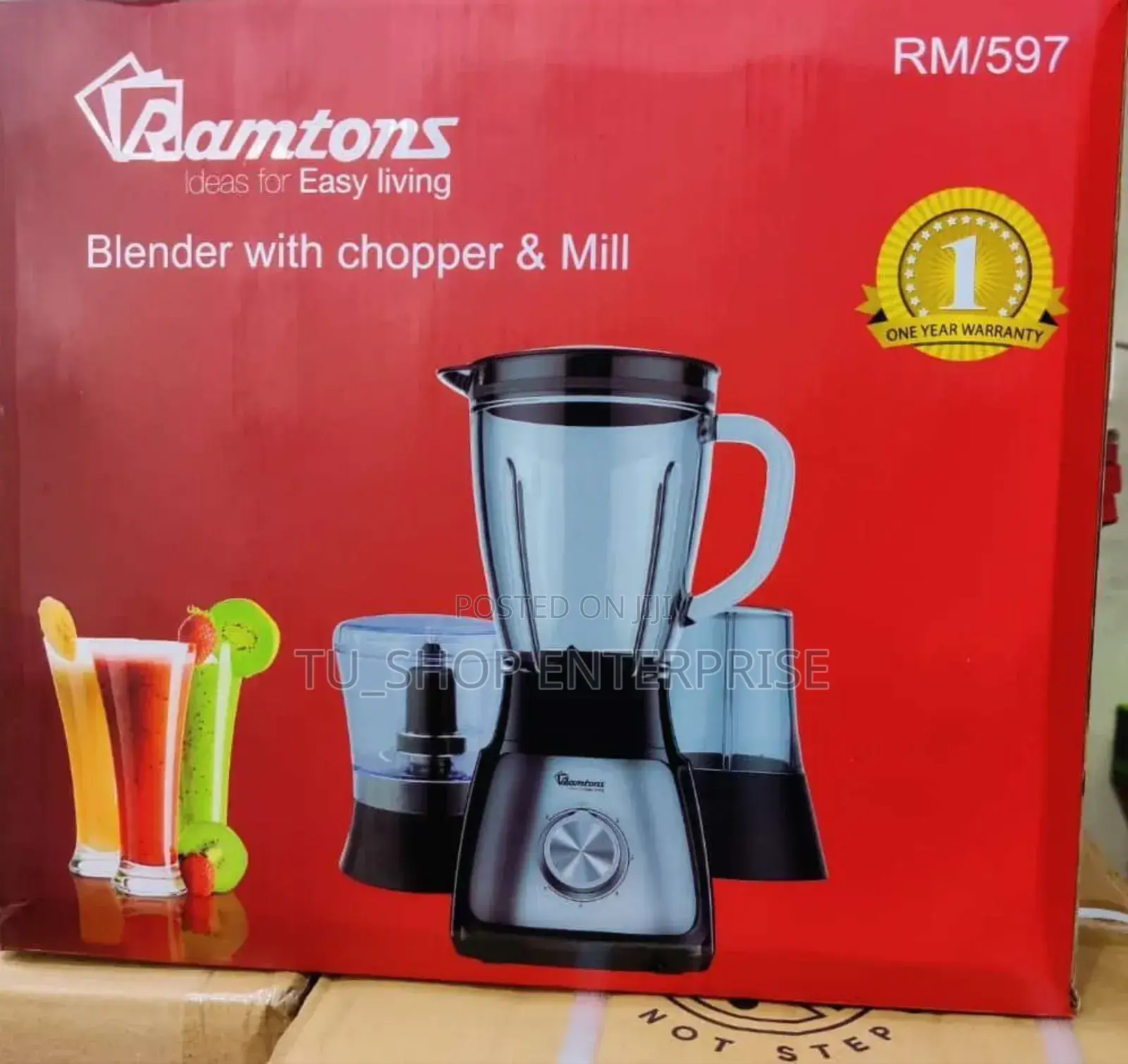 3in1 Blender, Chopper and Grinder Stainless Steel *