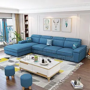 5 Seater L Shaped Seat With Back Permanent Sofa