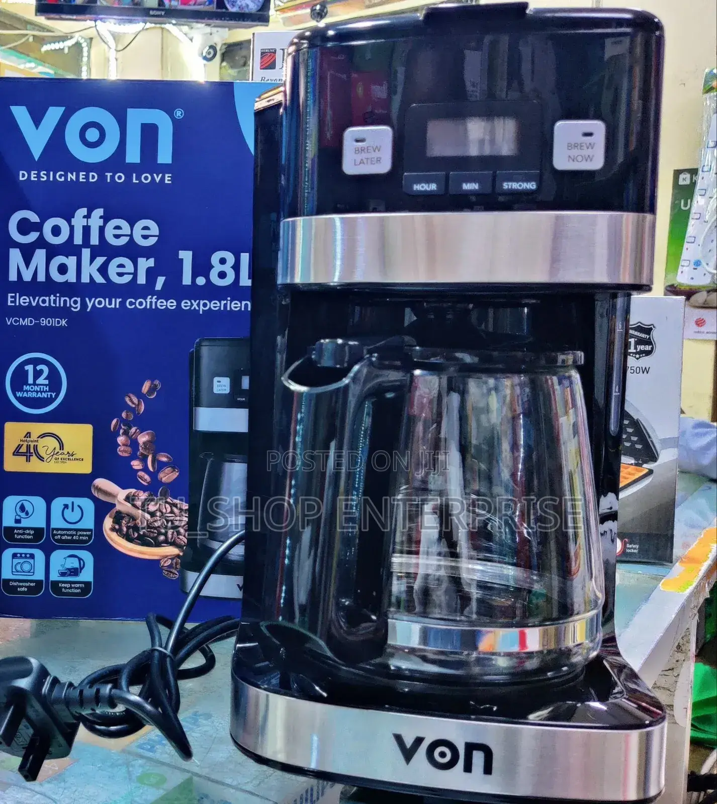 Coffee Maker Digital,Black VCMD-901dk