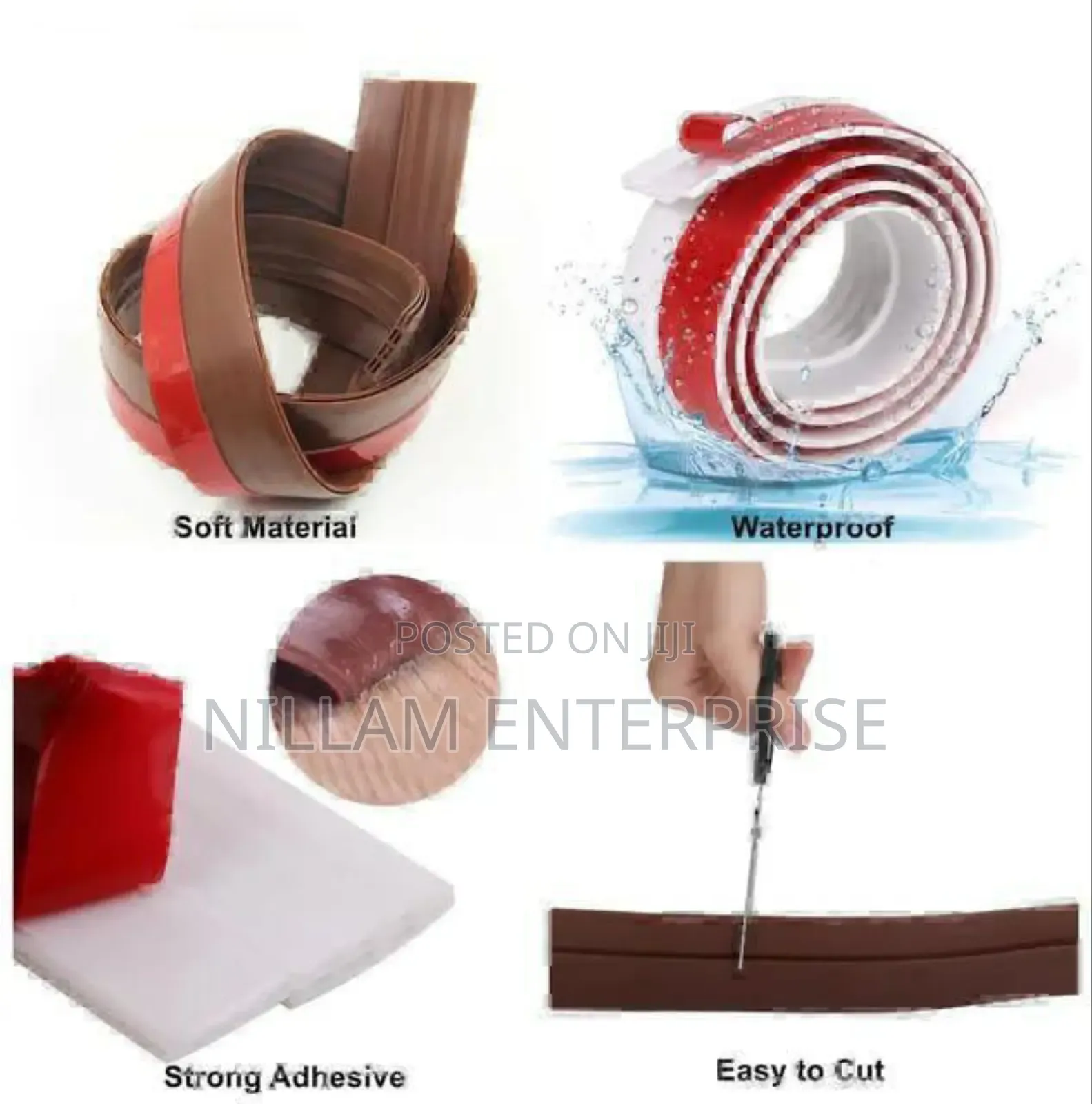 Waterproof Adhesive Silicone Rubber Under Door Sealing Strip
