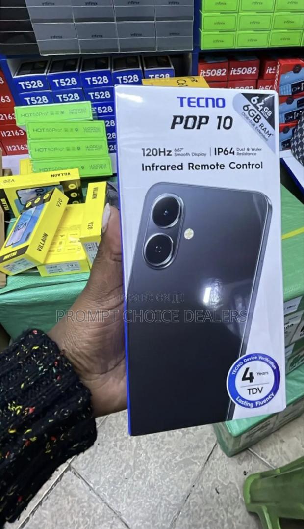New Tecno Pop 10 64 GB Black