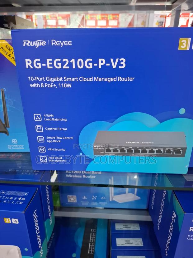 Ruijie Rg-eg210g-p-v3 10-port Gigabit Cloud Managed .