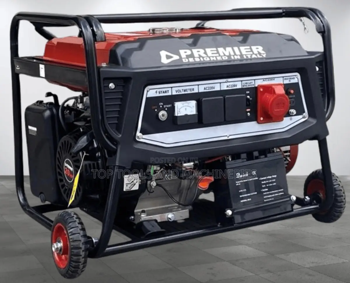 Reliable Premier 5kva Petrol Generator With Key Start Wheels