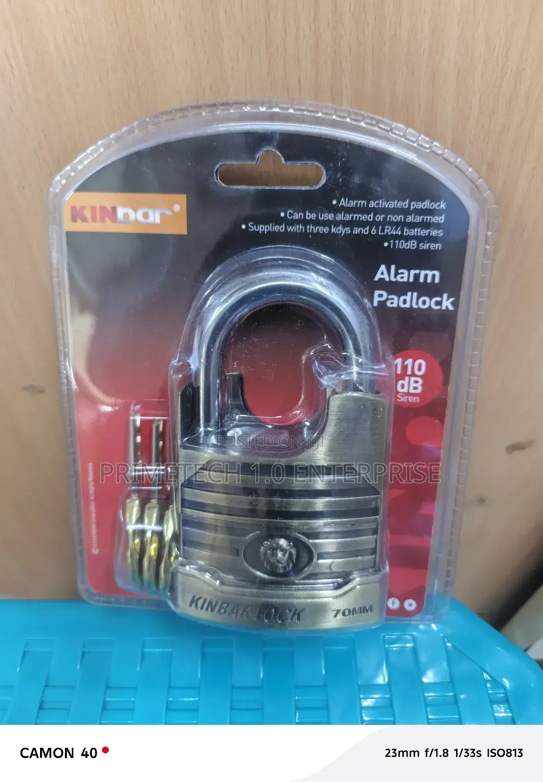 Alarm Padlocks -Kinbar Alarm 70mm
