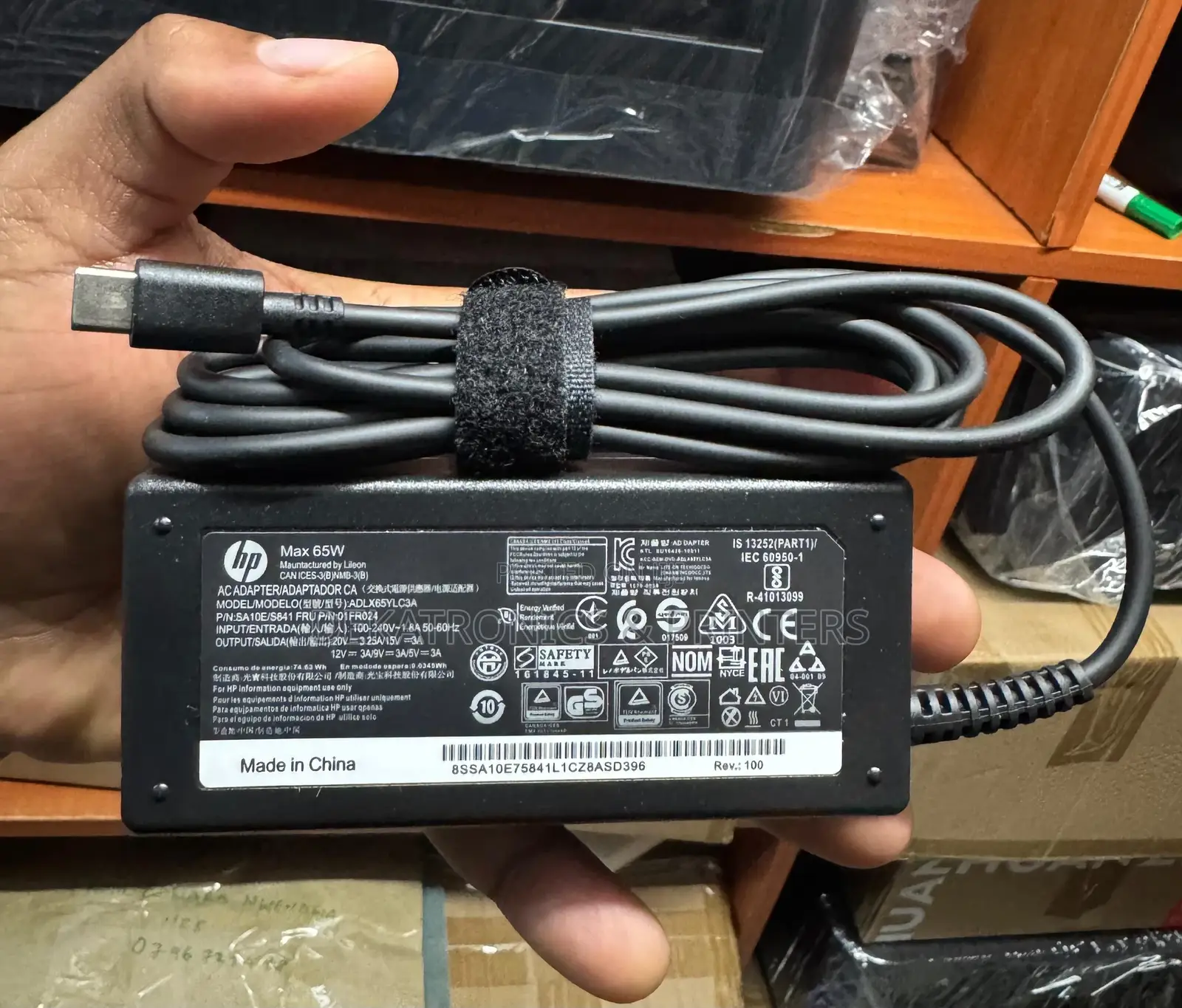 Hp Type C 65w Usb Type C Slim Power Laptop Charger 20v