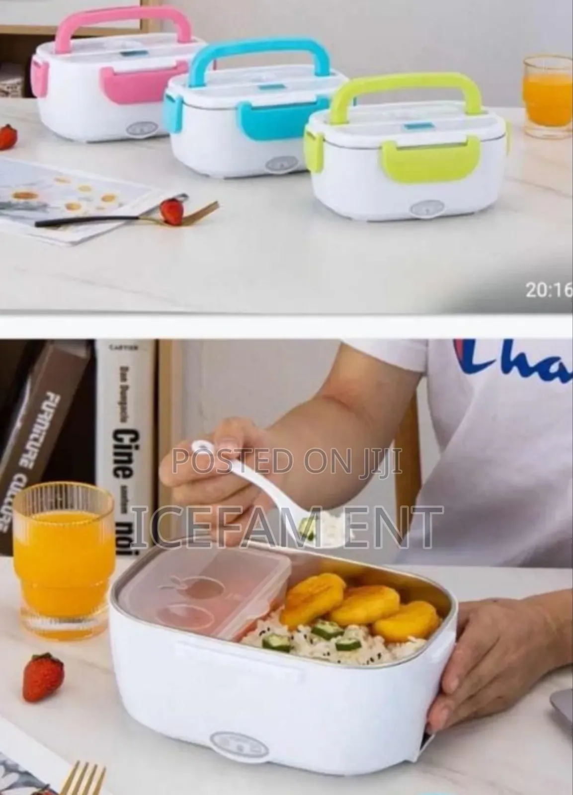 Electric Lunch Box/Metallic Inside Lunch Box