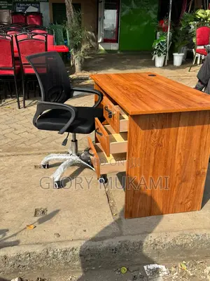 Brown Office Desk And Chair