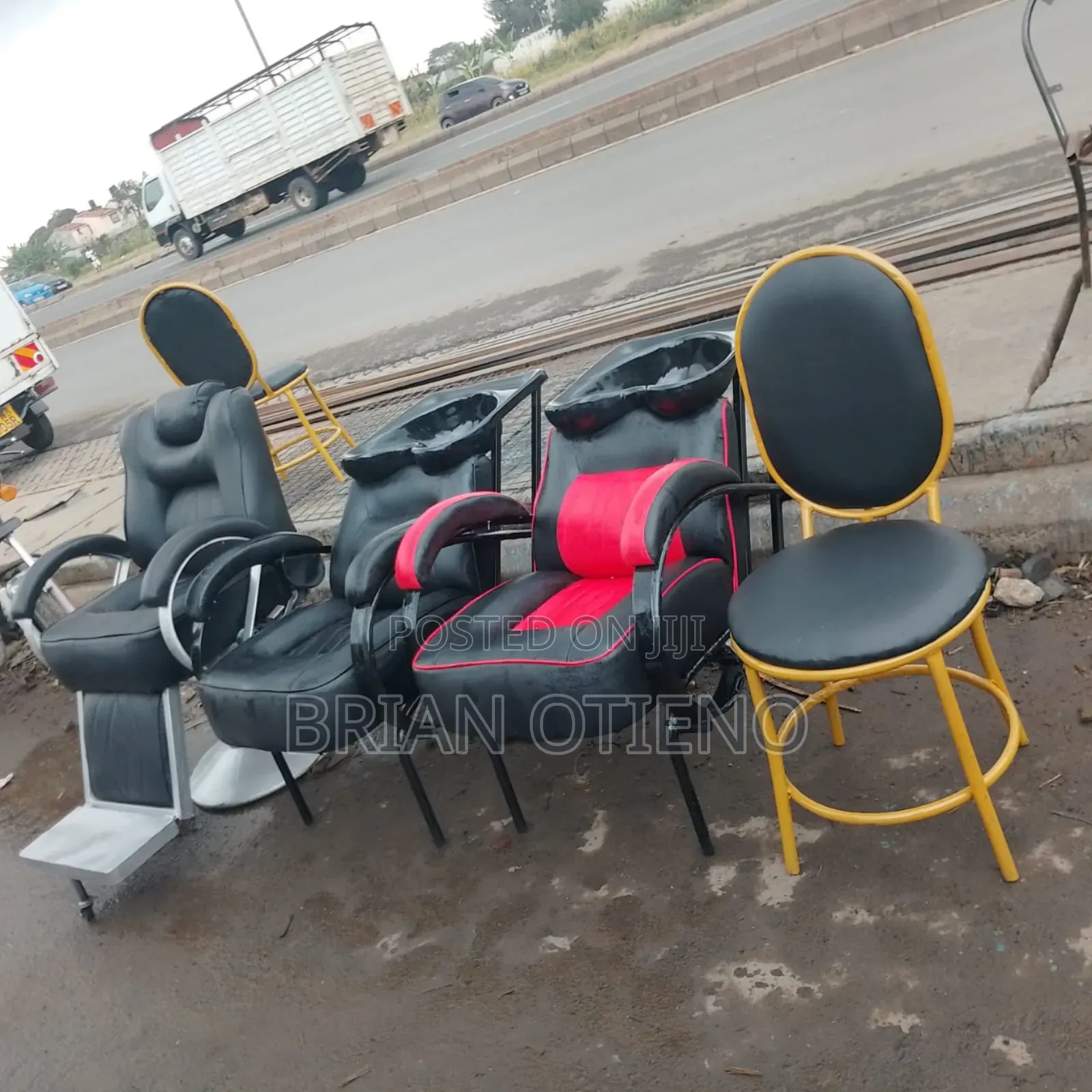 Kinyozi Seats and Two Saloon Sinks