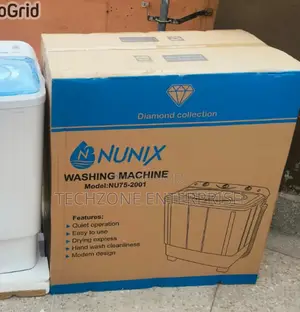 Nunix Nu10-2009 10kg Twin-Tub Washing Machine, White 
