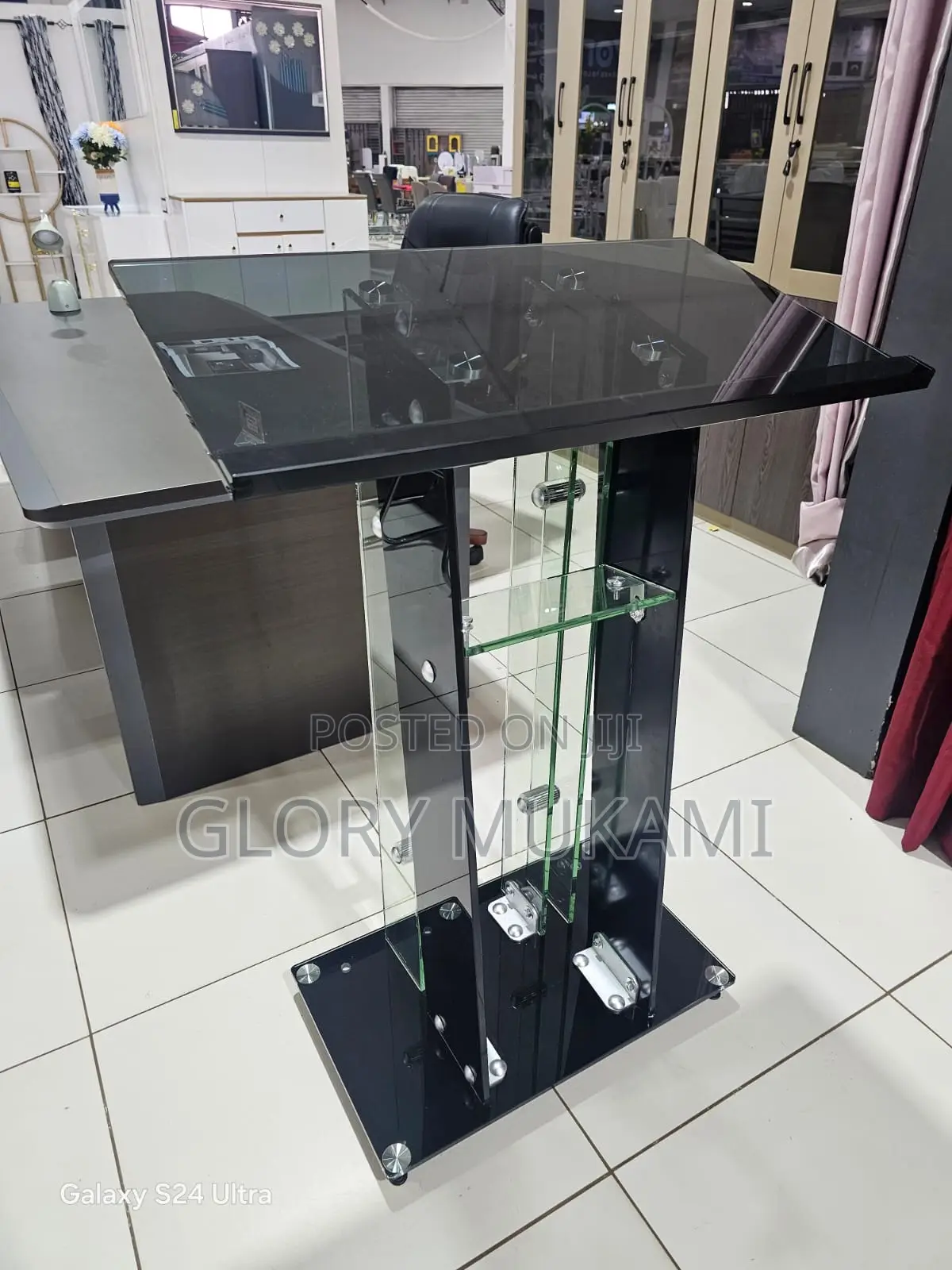 Black Podium Stand