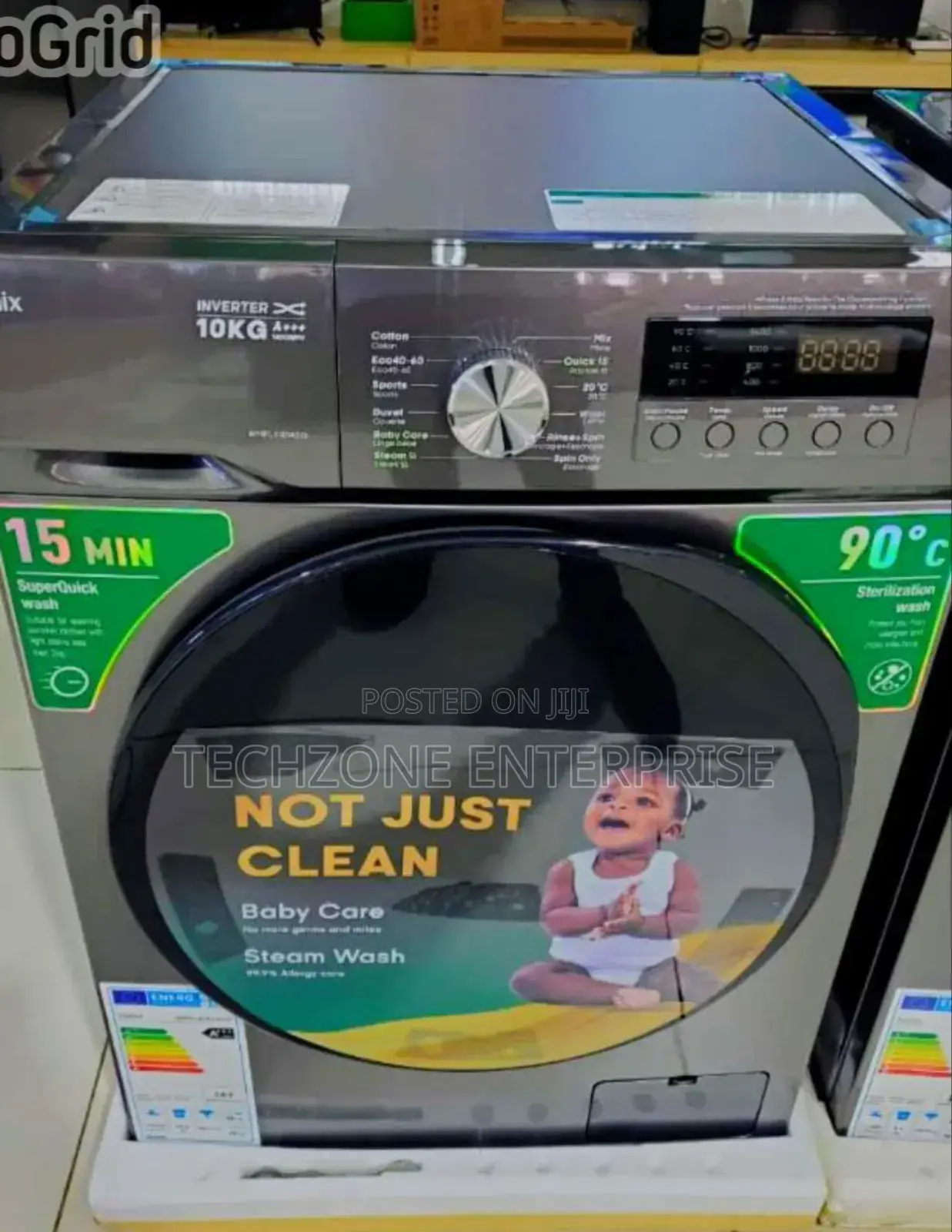Syinix 10kg Front Load Washing Machines,Presoaking Function,