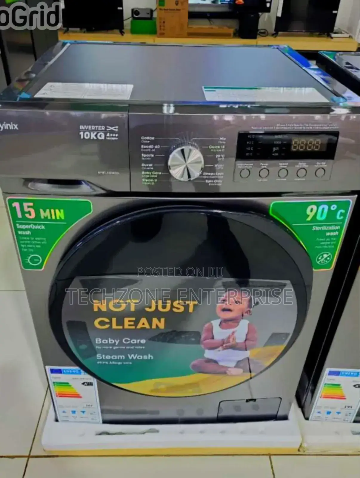 Syinix 10kg Wash and Spin Front Load Washing Machine