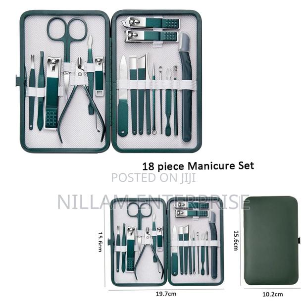 Professional Manicure Set With Exquisite Leather Cover.