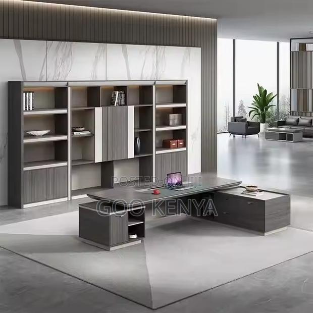 Office Desk ;1.8mete Stylish L-Shaped Executive Office Desk - thumbnail 3